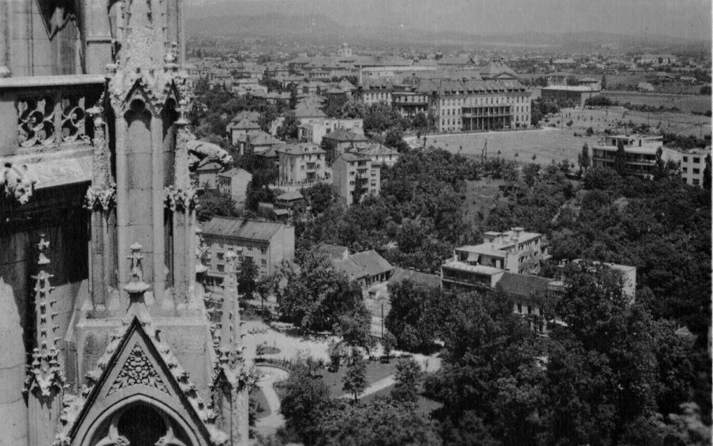 Panorama Šalate s katedrale 1946. godine